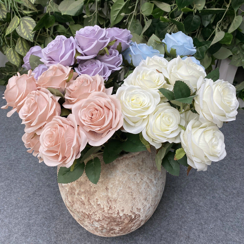 Lifelike Spray Rose Bouquet on One Stem - Crafted with Premium Materials, an Elegant and Durable Alternative to Fresh Flowers -ALB