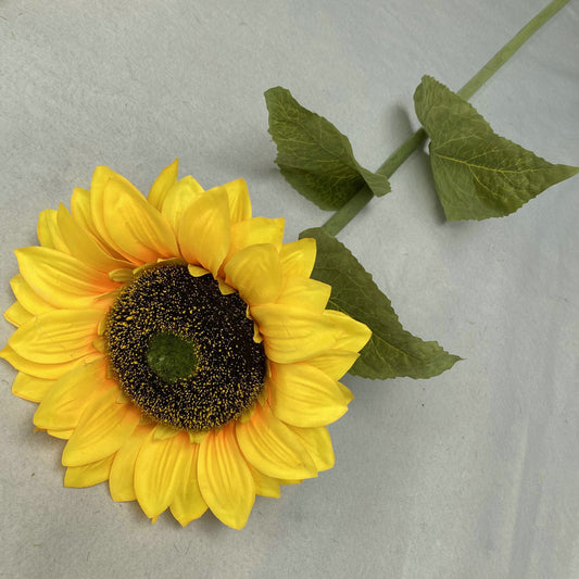 Lifelike Flocking Sunflower Tube for Home Decor - Detachable Design with High-Quality Silk Textile Printing, Adds Natural Elegance to Any Space-ALB