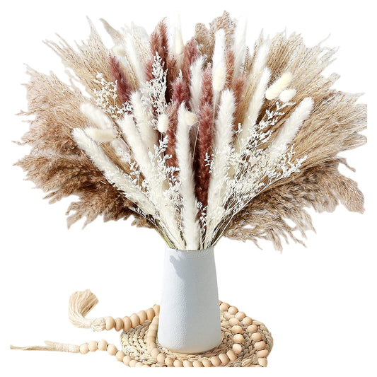 Miniature Reed Dried Flower Bundle - Boho Chic Wedding and Home Decor, Natural Textured Arrangement for Table Settings-ALB