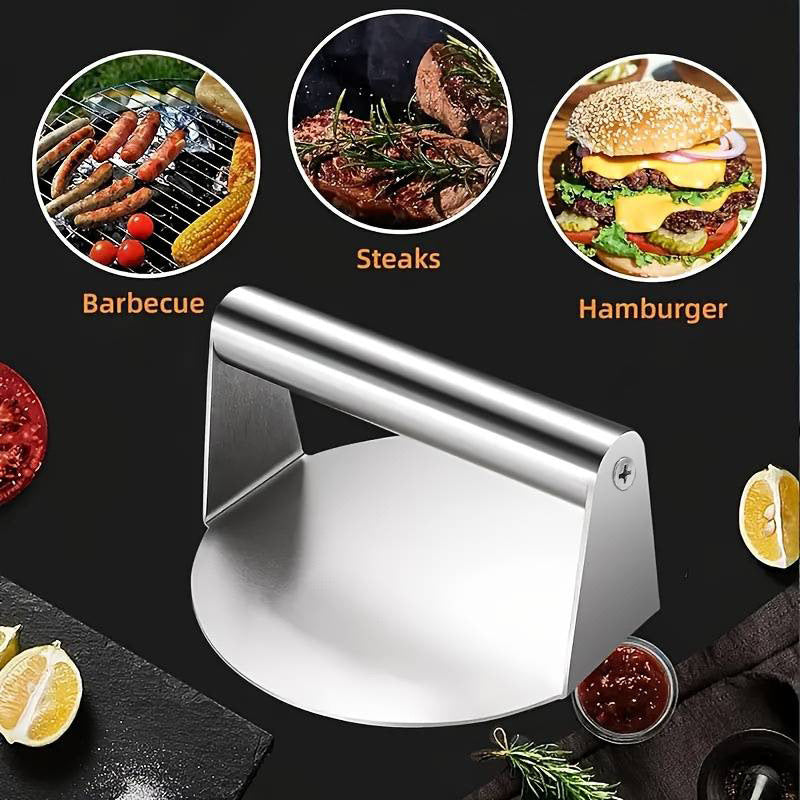 Heavy Weight Stainless Steel Burger Press - 6 Inch Smasher for Griddle, Grill & Skillet-ALB