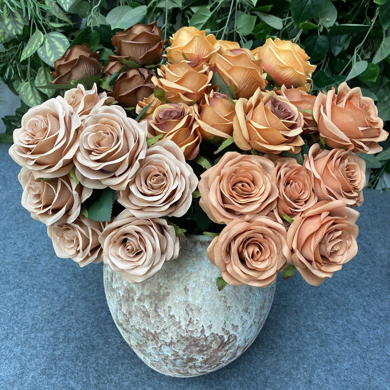 Lifelike Spray Rose Bouquet on One Stem - Crafted with Premium Materials, an Elegant and Durable Alternative to Fresh Flowers -ALB