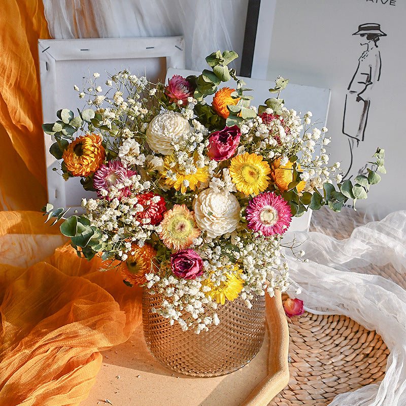 Jumbo Sized Dried Baby's Breath Bundle - Long-Lasting Permanent Floral Decor, Preserved Gypsophila for Wedding Centerpiece and Wall Arrangement-ALB