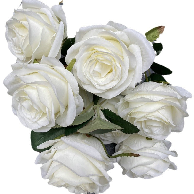 Lifelike Spray Rose Bouquet on One Stem - Crafted with Premium Materials, an Elegant and Durable Alternative to Fresh Flowers -ALB