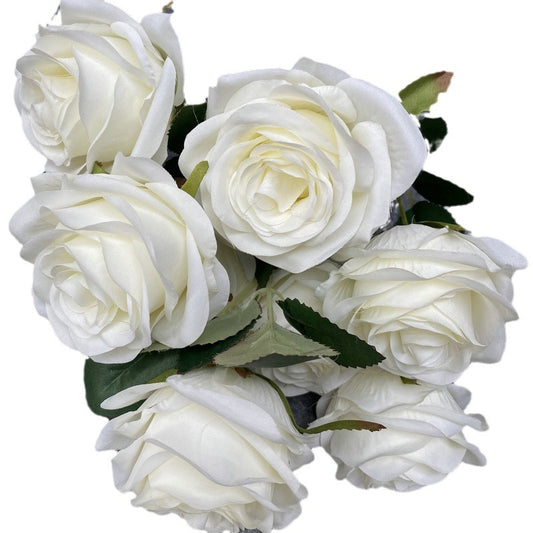 Lifelike Spray Rose Bouquet on One Stem - Crafted with Premium Materials, an Elegant and Durable Alternative to Fresh Flowers -ALB