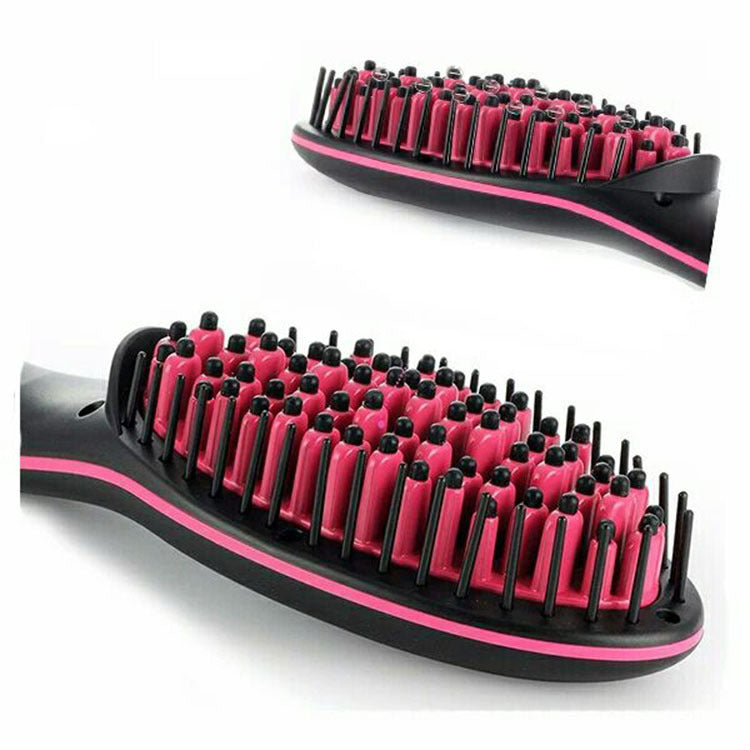 Professional Electric Magic Hair Straightener Comb - Anti-Scald Design, 30-Temperature Settings for All Hair Types-ALB