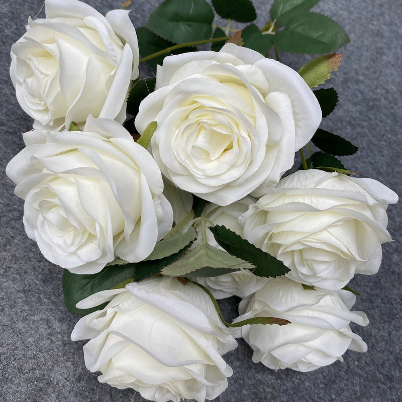 Lifelike Spray Rose Bouquet on One Stem - Crafted with Premium Materials, an Elegant and Durable Alternative to Fresh Flowers -ALB