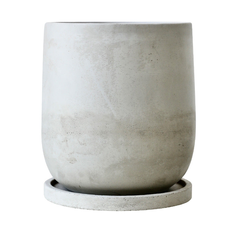 Urban Jungle Fake Potted Plants - Set of Lifelike Artificial Greenery with Metal & Stone Textured Planters, Low-Maintenance Solution for Industrial Chic Interiors-ALB