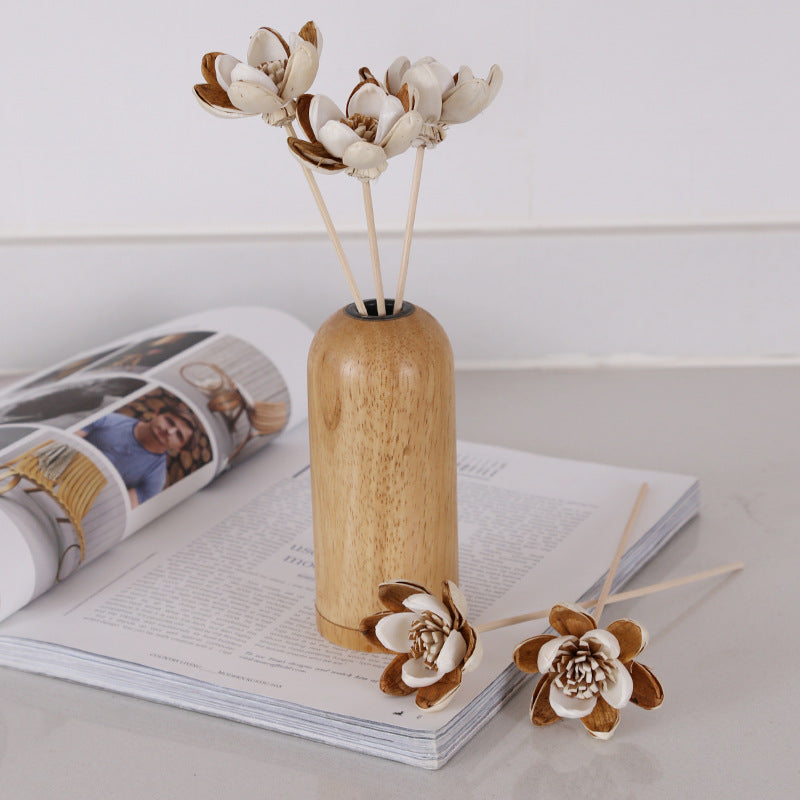 Eco-Friendly Home Fragrance Kit - Features Cosmos Scented Reed Diffuser, Handmade Dried Flower Arrangements, and Natural Rattan Sticks for Long-Lasting Aroma-ALB