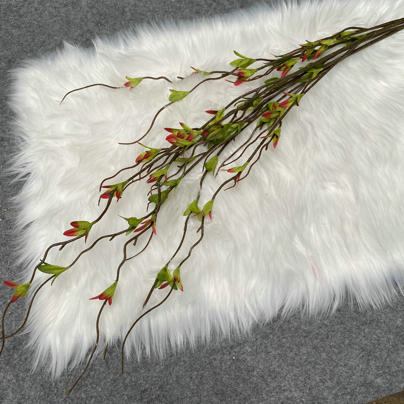 Handcrafted Simulation Leaves with Multiple Forks - Silk Material Dragon Whisker Autumn Leaves, Perfect for Enhancing Hotel and Living Room Ambiance-ALB