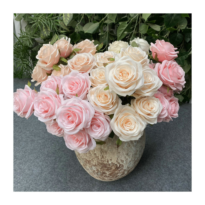 Lifelike Spray Rose Bouquet on One Stem - Crafted with Premium Materials, an Elegant and Durable Alternative to Fresh Flowers -ALB