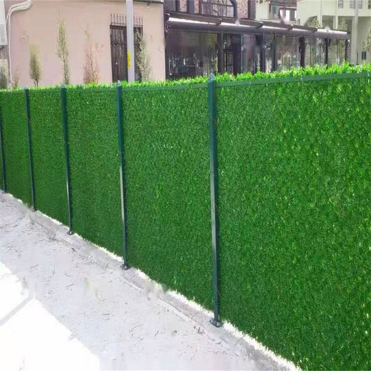 Anti-UV Artificial Grass Privacy Fence - Realistic Green Wall for Garden Decoration and Outdoor Screening-ALB