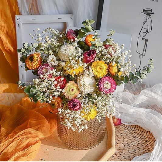 Jumbo Sized Dried Baby's Breath Bundle - Long-Lasting Permanent Floral Decor, Preserved Gypsophila for Wedding Centerpiece and Wall Arrangement-ALB