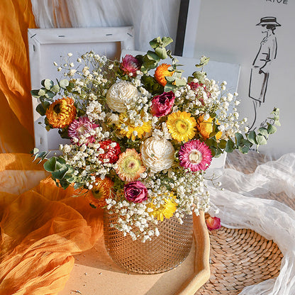 Jumbo Sized Dried Baby's Breath Bundle - Long-Lasting Permanent Floral Decor, Preserved Gypsophila for Wedding Centerpiece and Wall Arrangement-ALB