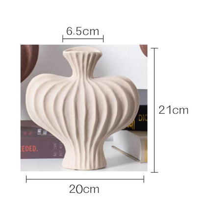 Retro Wabi-Sabi Flower Vase - Light Luxury Desktop Decor, Perfect for Living Room and Office-ALB