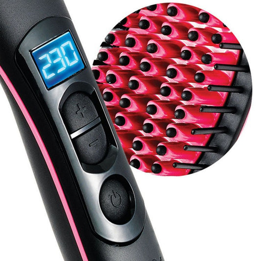 Professional Electric Magic Hair Straightener Comb - Anti-Scald Design, 30-Temperature Settings for All Hair Types-ALB