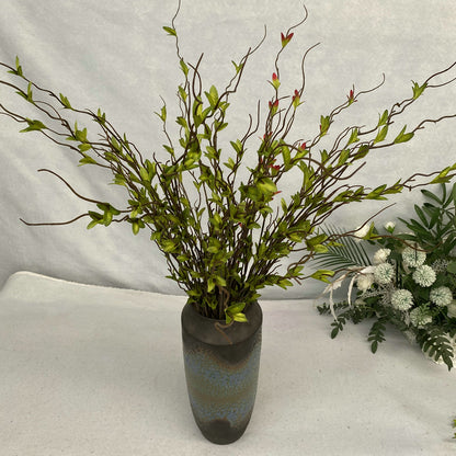Handcrafted Simulation Leaves with Multiple Forks - Silk Material Dragon Whisker Autumn Leaves, Perfect for Enhancing Hotel and Living Room Ambiance-ALB