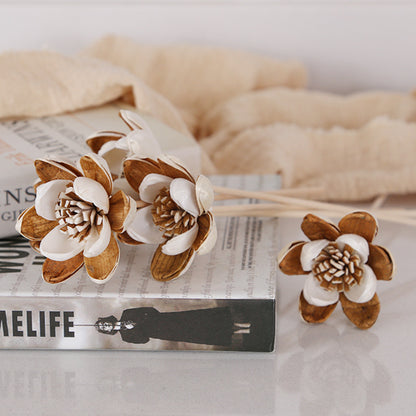 Eco-Friendly Home Fragrance Kit - Features Cosmos Scented Reed Diffuser, Handmade Dried Flower Arrangements, and Natural Rattan Sticks for Long-Lasting Aroma-ALB