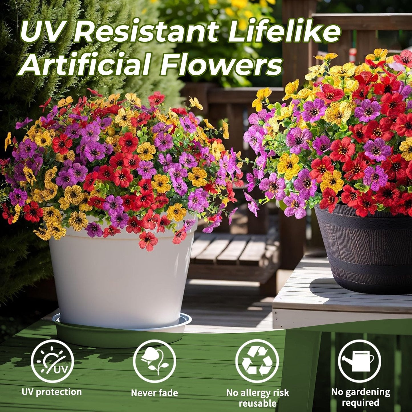 💐Factory Direct Sales 70% Off ! - UV-Resistant Lifelike Artificial Flowers – Zero Maintenance