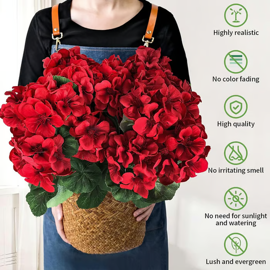 🎉Factory Direct Sales 70% Off ! - UV-Resistant Corrosion-Resistant Artificial Geranium Flowers