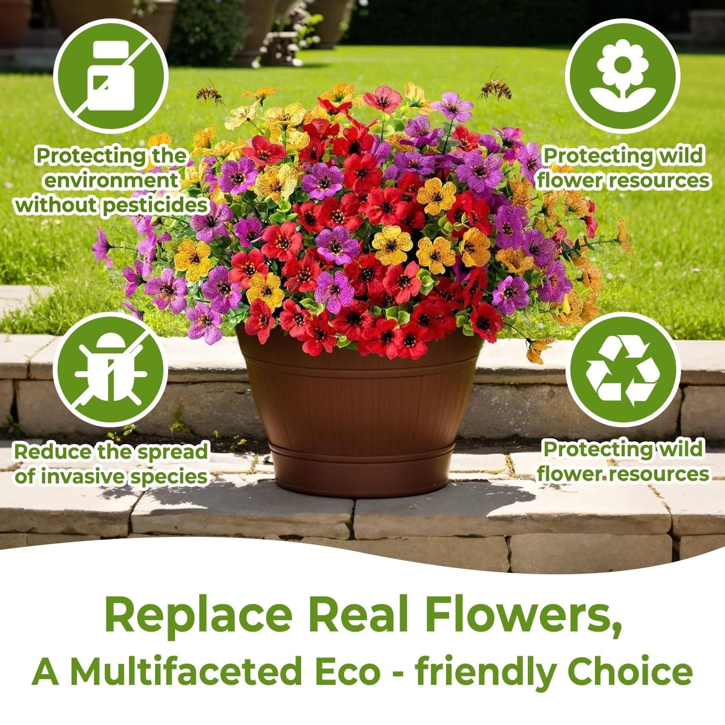 💐Factory Direct Sales 70% Off ! - UV-Resistant Lifelike Artificial Flowers – Zero Maintenance